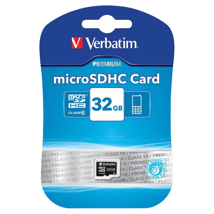 Карта пам'яті VERBATIM microSDHC Premium 32GB Class 10 (44013)