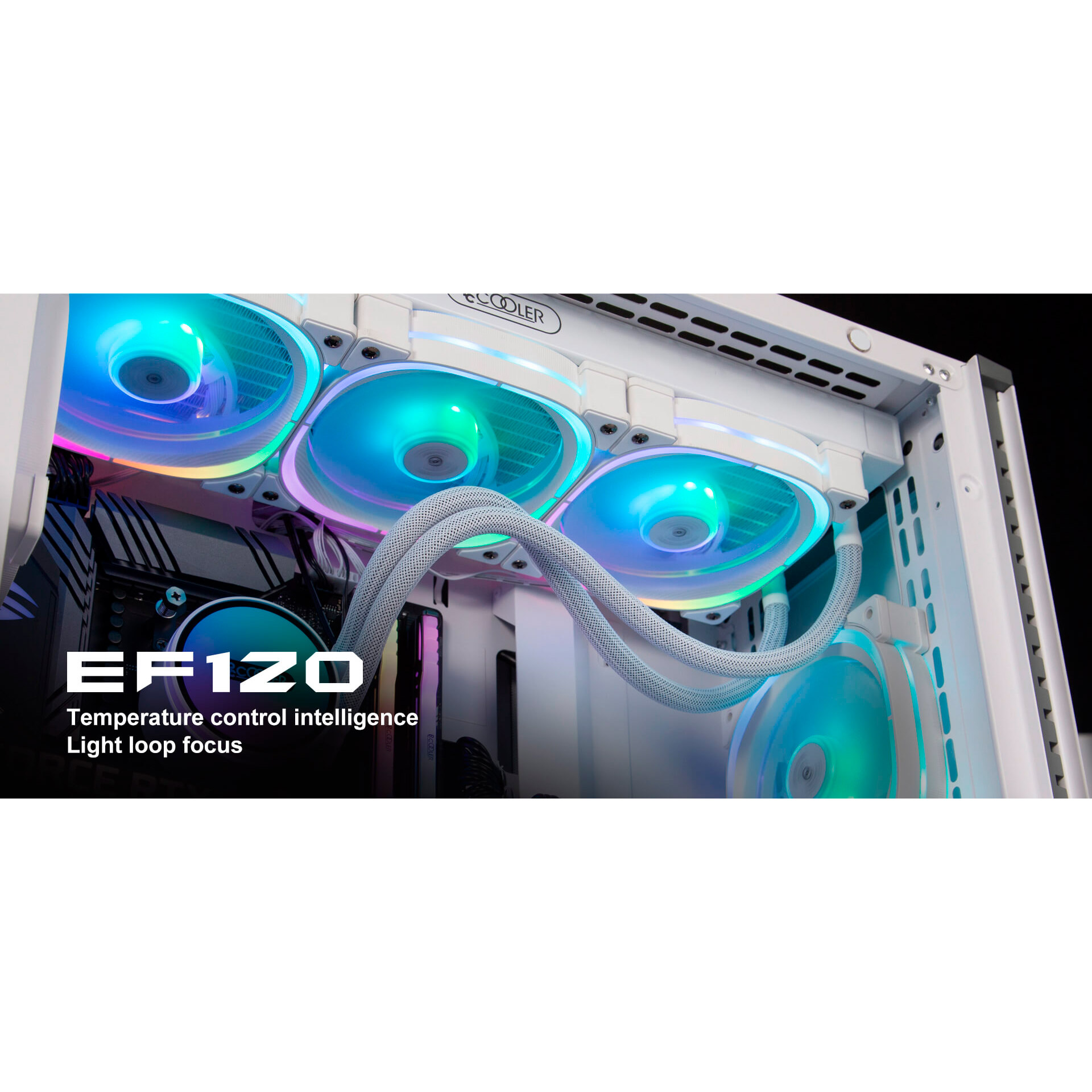 Вентилятор PCCOOLER EF120 ARGB White (F3-L120WHAM1-GL)