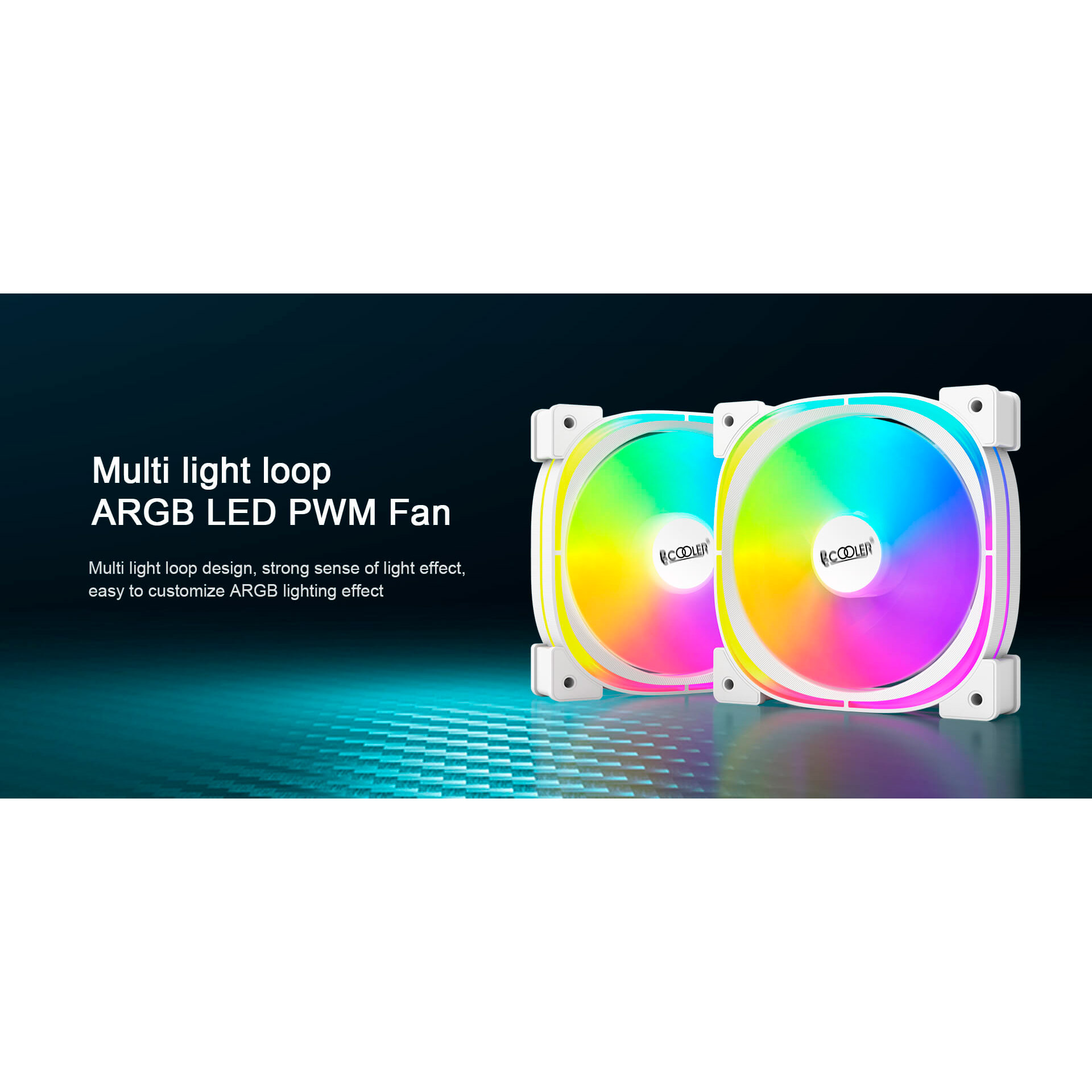 Вентилятор PCCOOLER EF120 ARGB White (F3-L120WHAM1-GL)