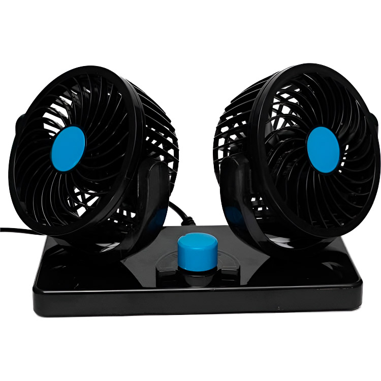 Автомобільний вентилятор VOLTRONIC F30 Dual-Headed 360° Rotating Car Fan with Low Noise & Adjustable Airflow