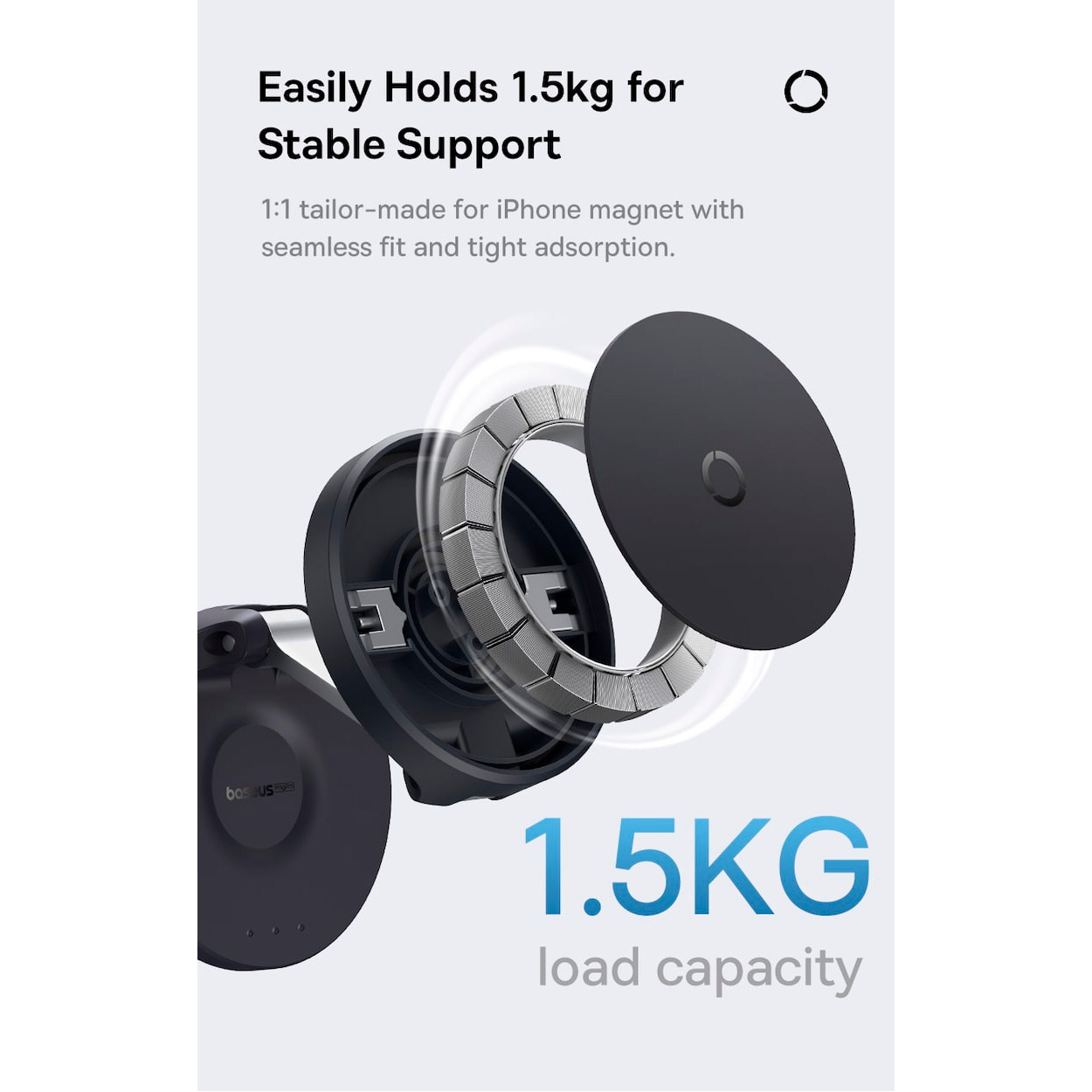 Тримач для смартфона BASEUS MagPro Magnetic Foldable Phone Mount Black (B10564101121-00)