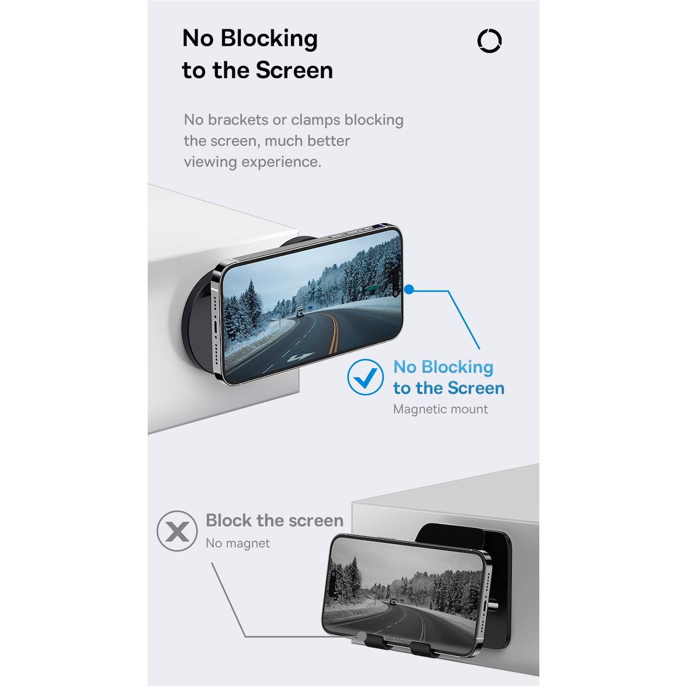Тримач для смартфона BASEUS MagPro Magnetic Foldable Phone Mount Black (B10564101121-00)