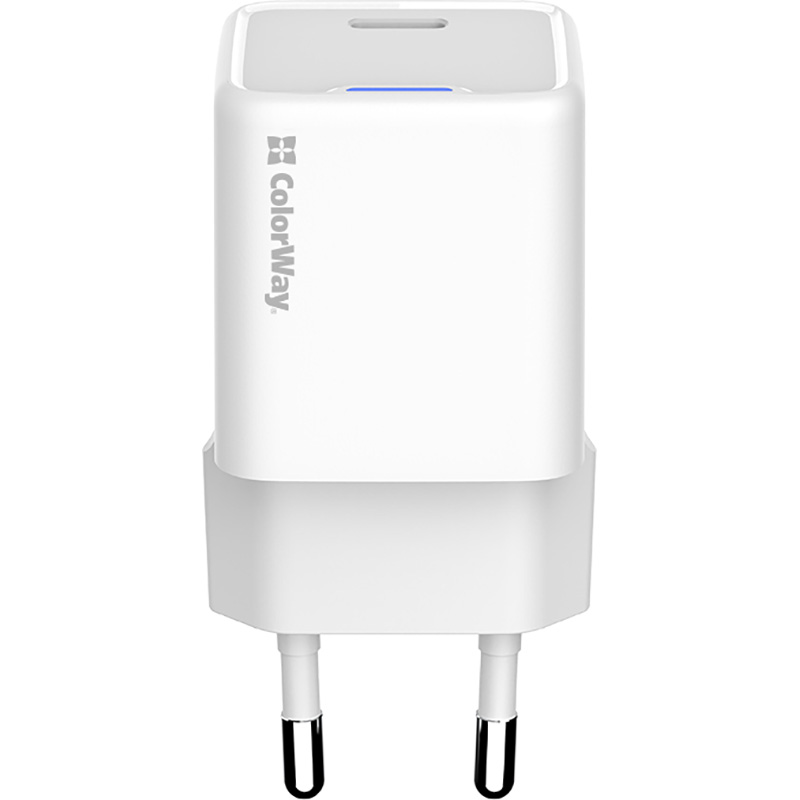 Зарядний пристрій COLORWAY GaN Mini 35W 1xUSB-C Fast Charging White (CW-CHS056PD-WT)