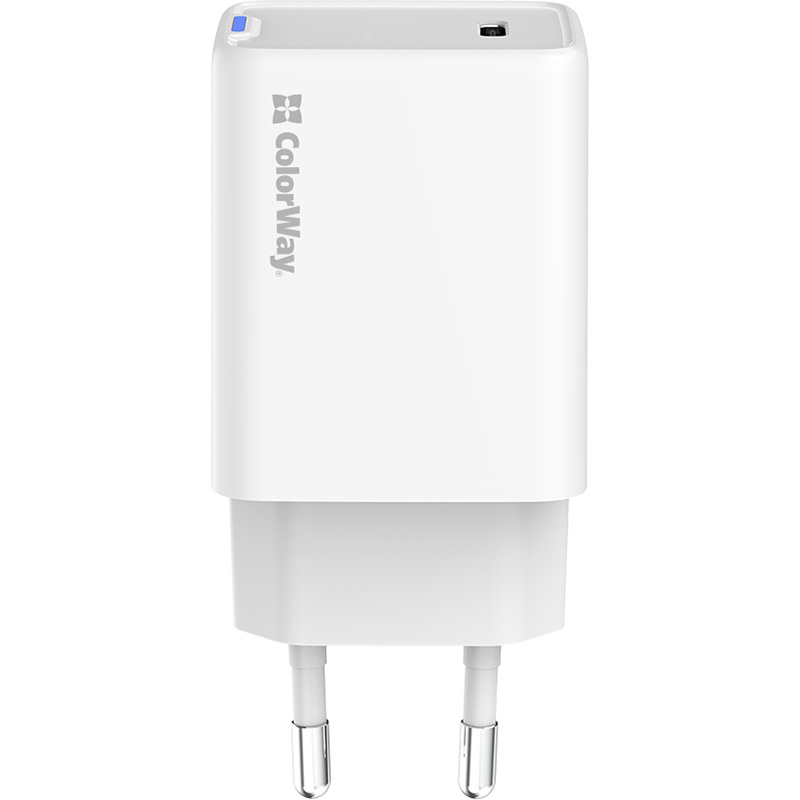 Зарядний пристрій COLORWAY GaN Mini 45W 1xUSB-C Fast Charging White (CW-CHS057PD-WT)