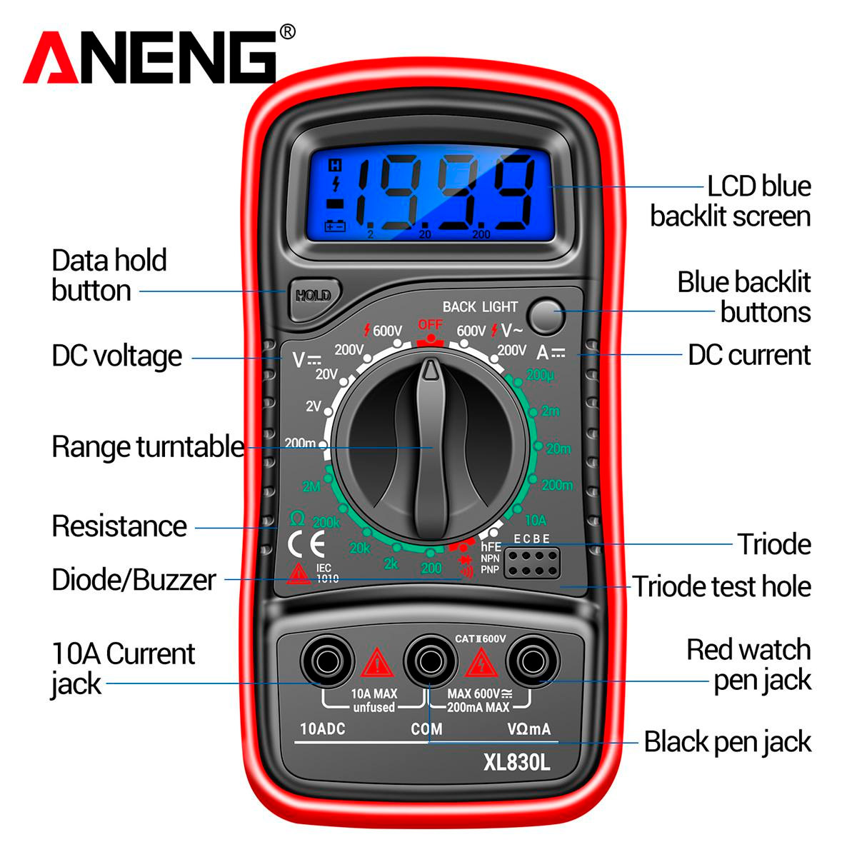 Мультиметр ANENG XL-830L