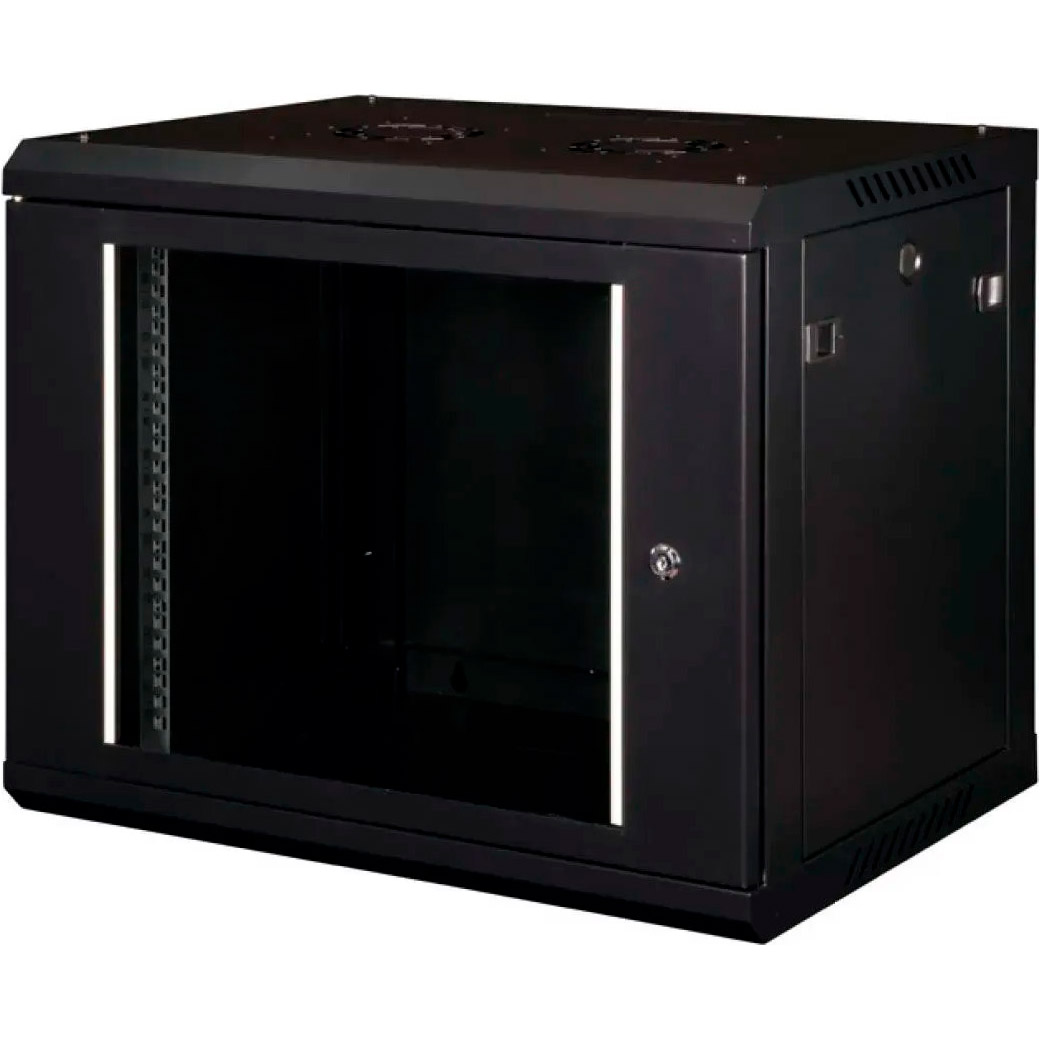 Настінна шафа 19" HYPERNET PL-WMNC-12U-Black (12U, 600x450мм, RAL9005)