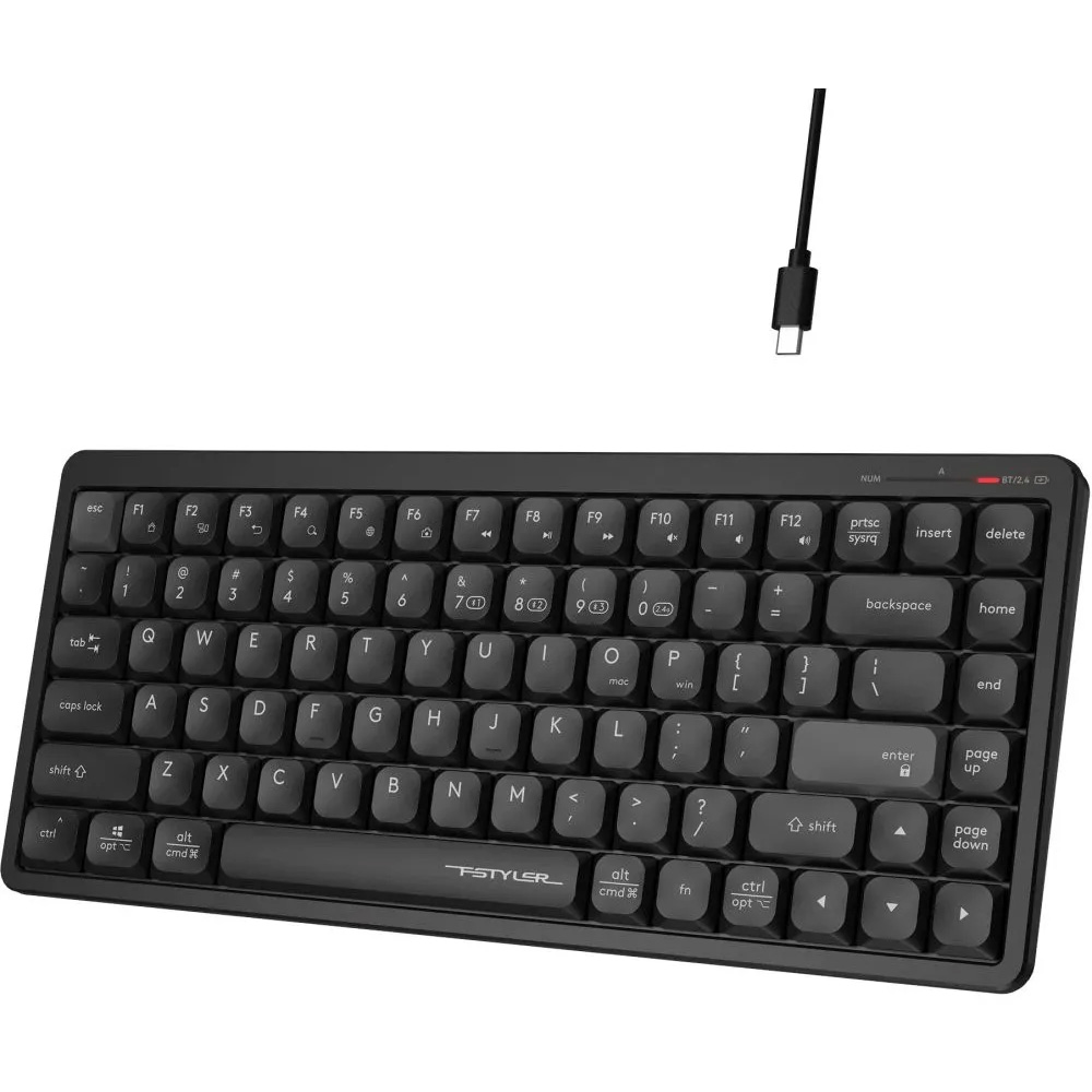 Клавіатура бездротова A4TECH Fstyler FBX53C Black