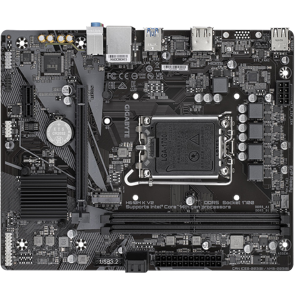Материнская плата GIGABYTE H610M K V2