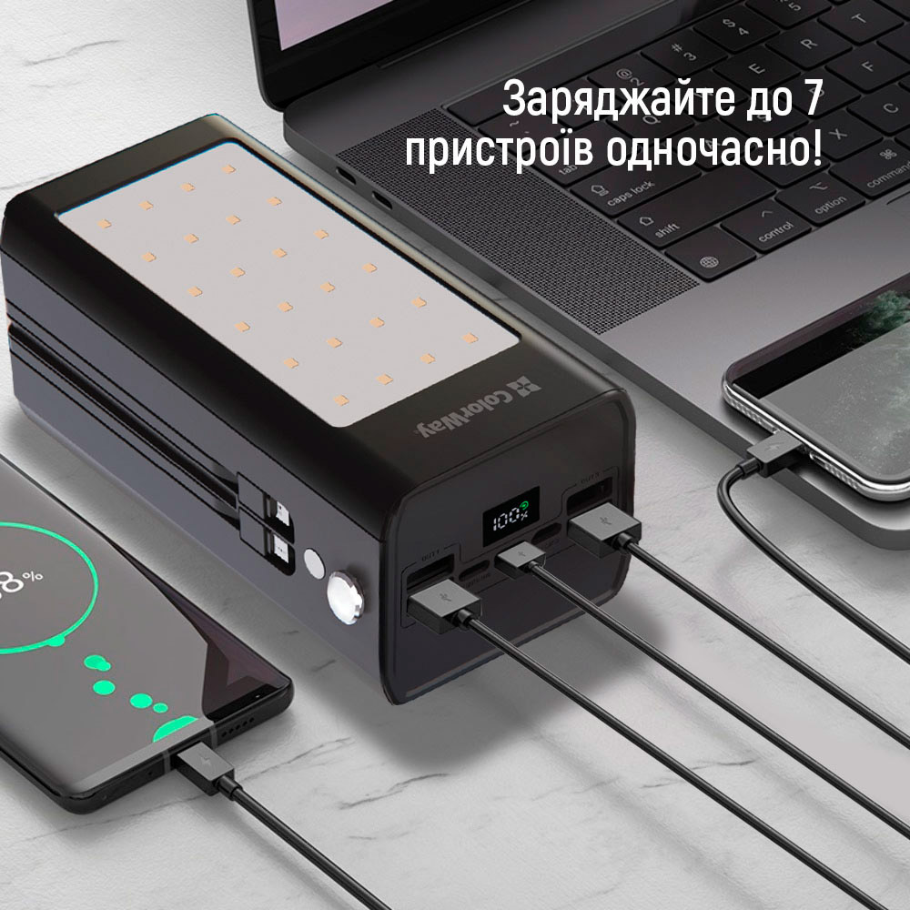 Повербанк COLORWAY 80000 mAh 22.5W 80000mAh Black (CW-PB800LPA8BK-PDD)