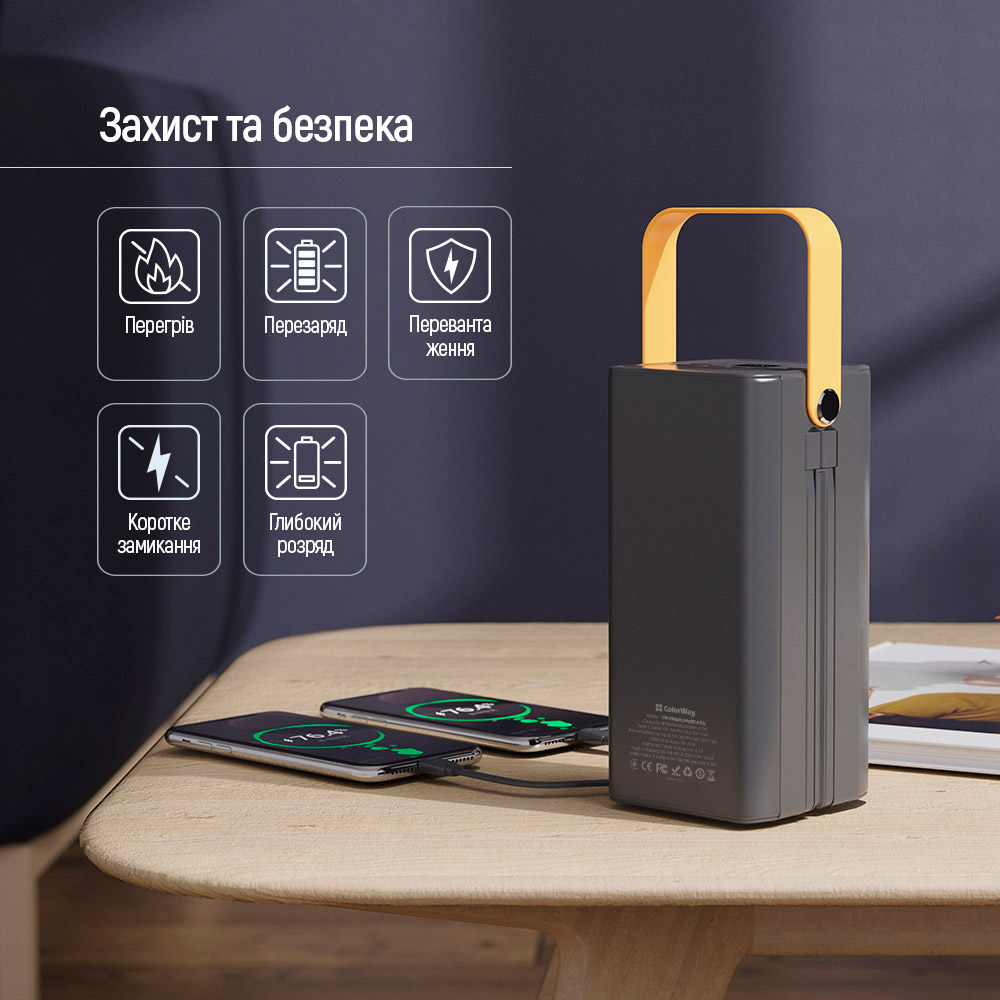 Повербанк COLORWAY 80000 mAh 22.5W 80000mAh Black (CW-PB800LPA8BK-PDD)