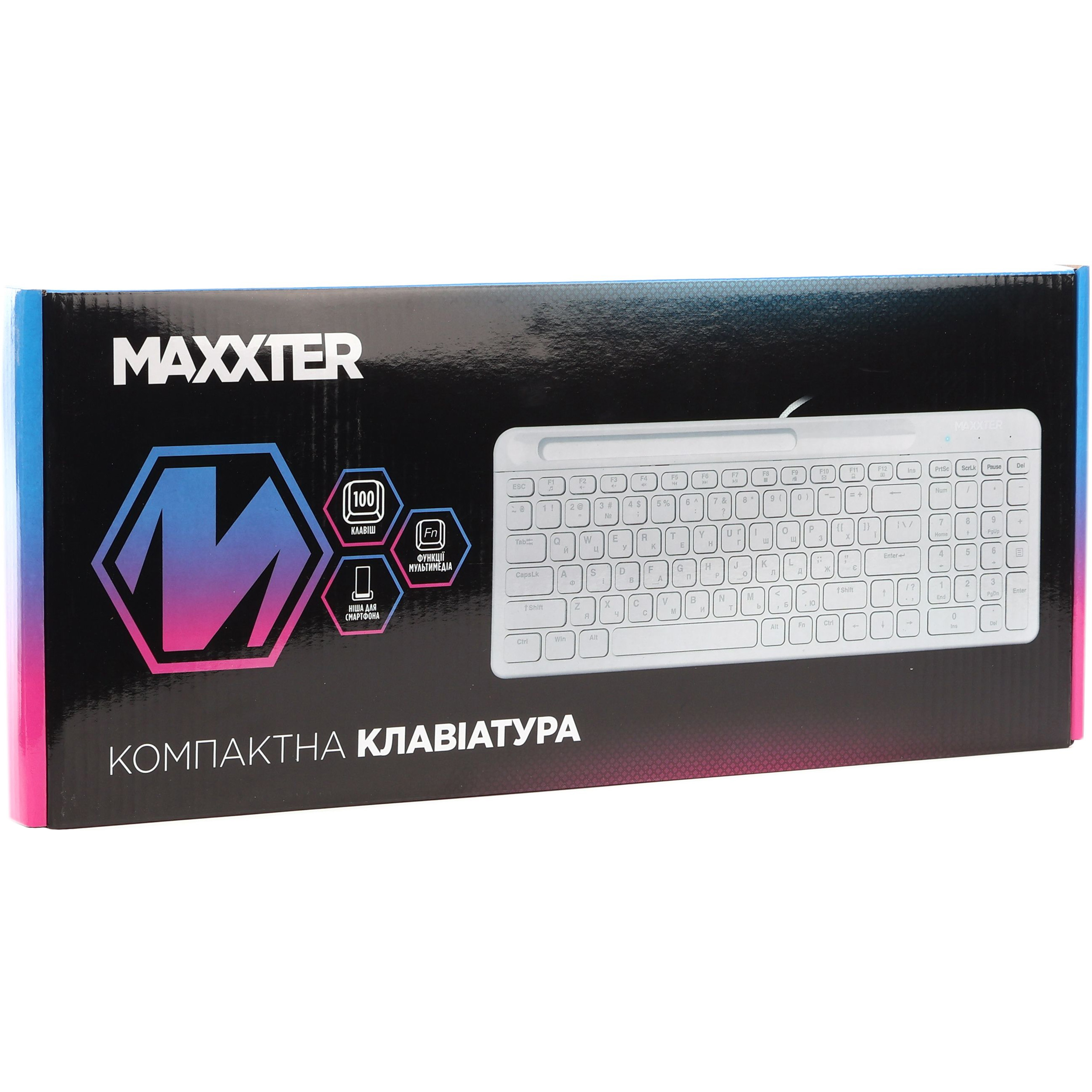 Клавіатура MAXXTER KB-01W-UA White
