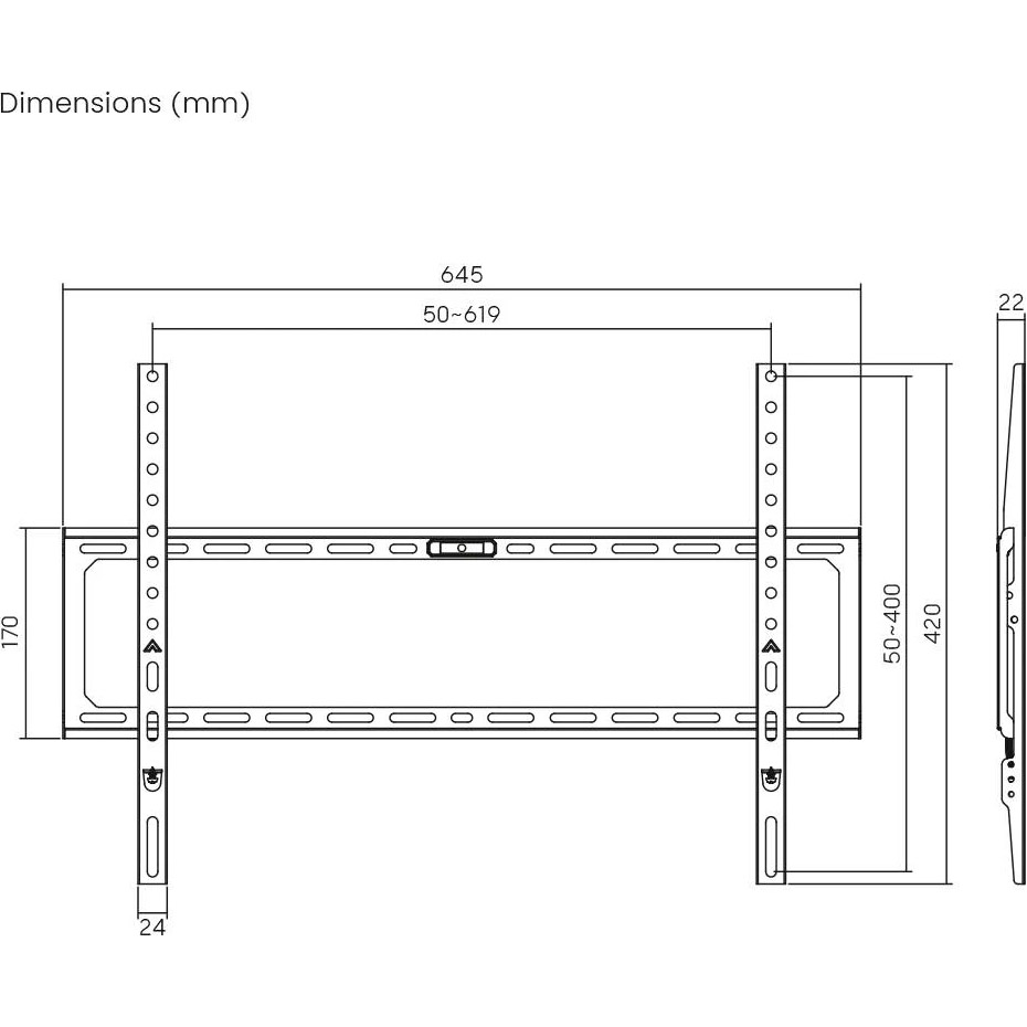 Крепление настенное для ТВ ITECH PLB-64 37"-86" Black