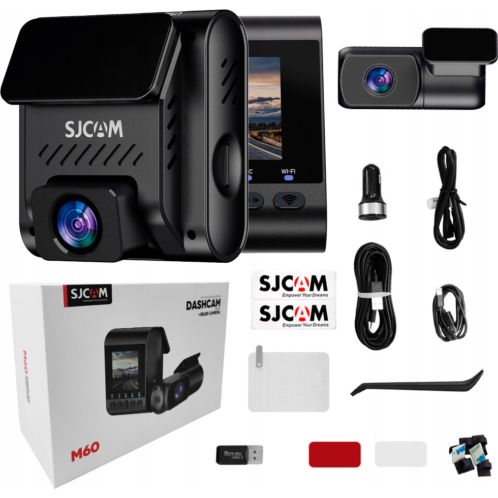 Автомобильный видеорегистратор с камерой заднего вида SJCAM Dashcam M60 + Rear Cam