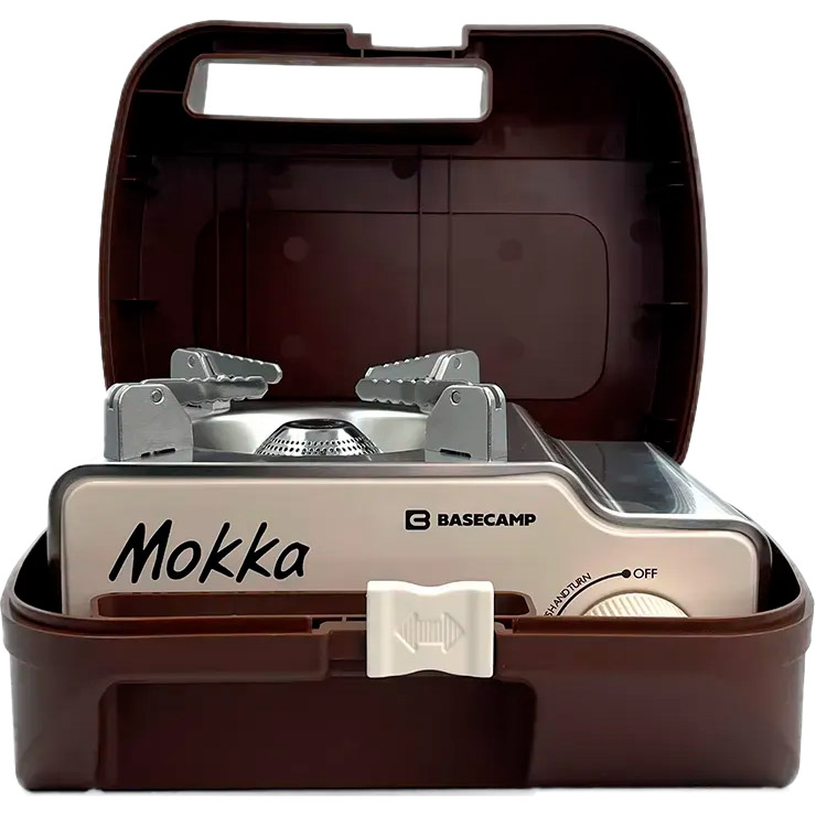 Портативная газовая плитка BASECAMP Camping Stove Mokka Camel Gray