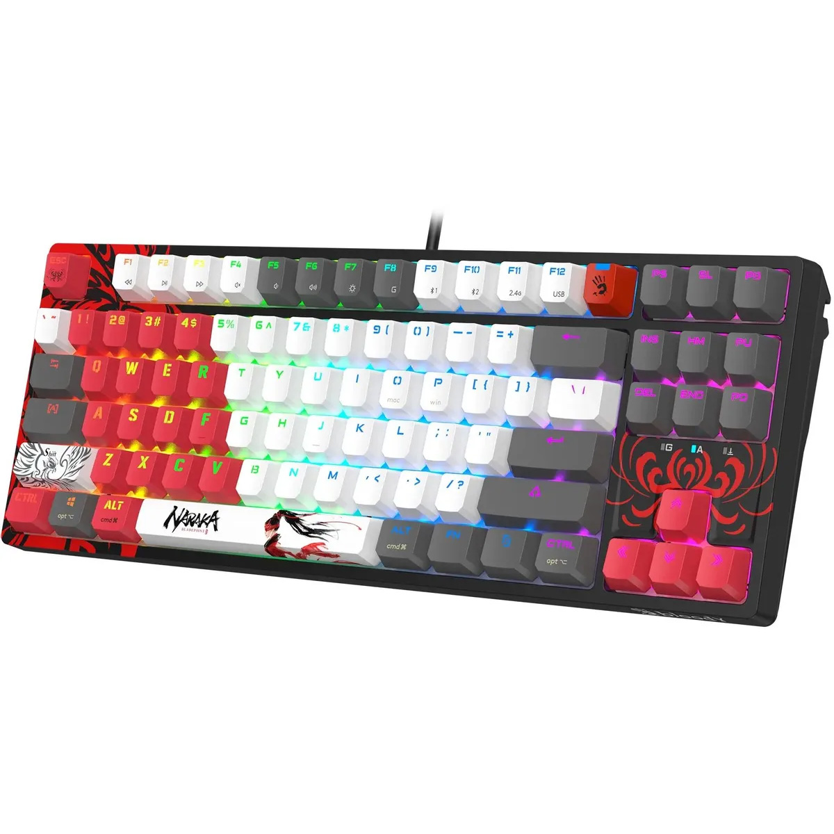 Клавіатура бездротова A4TECH BLOODY WS87 BLMS Red Plus Switch Naraka