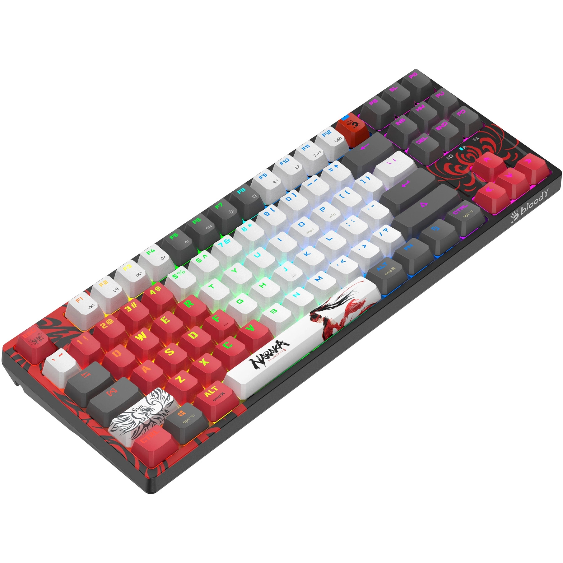 Клавіатура бездротова A4TECH BLOODY WS87 BLMS Red Plus Switch Naraka