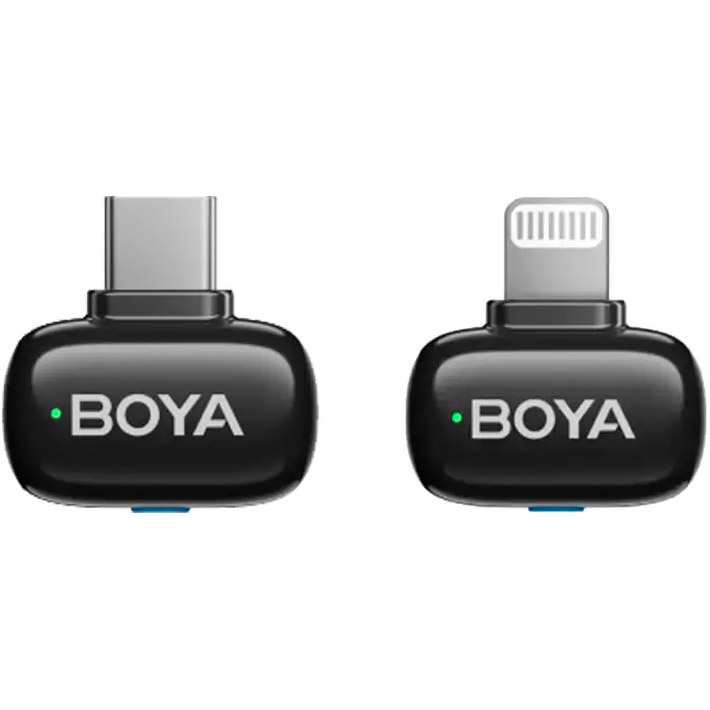 Бездротовий петличний мікрофон BOYA Mini 12 2-Person Tiny Wireless Microphone System Lightning & USB-C Connectors Black