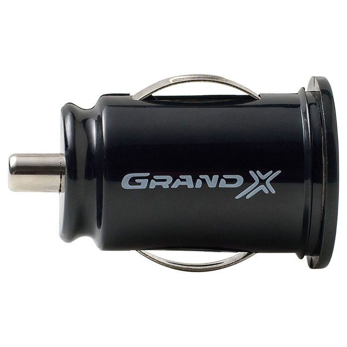 Автомобильное зарядное устройство GRAND-X CH-02 2xUSB-A, 2.1A Black