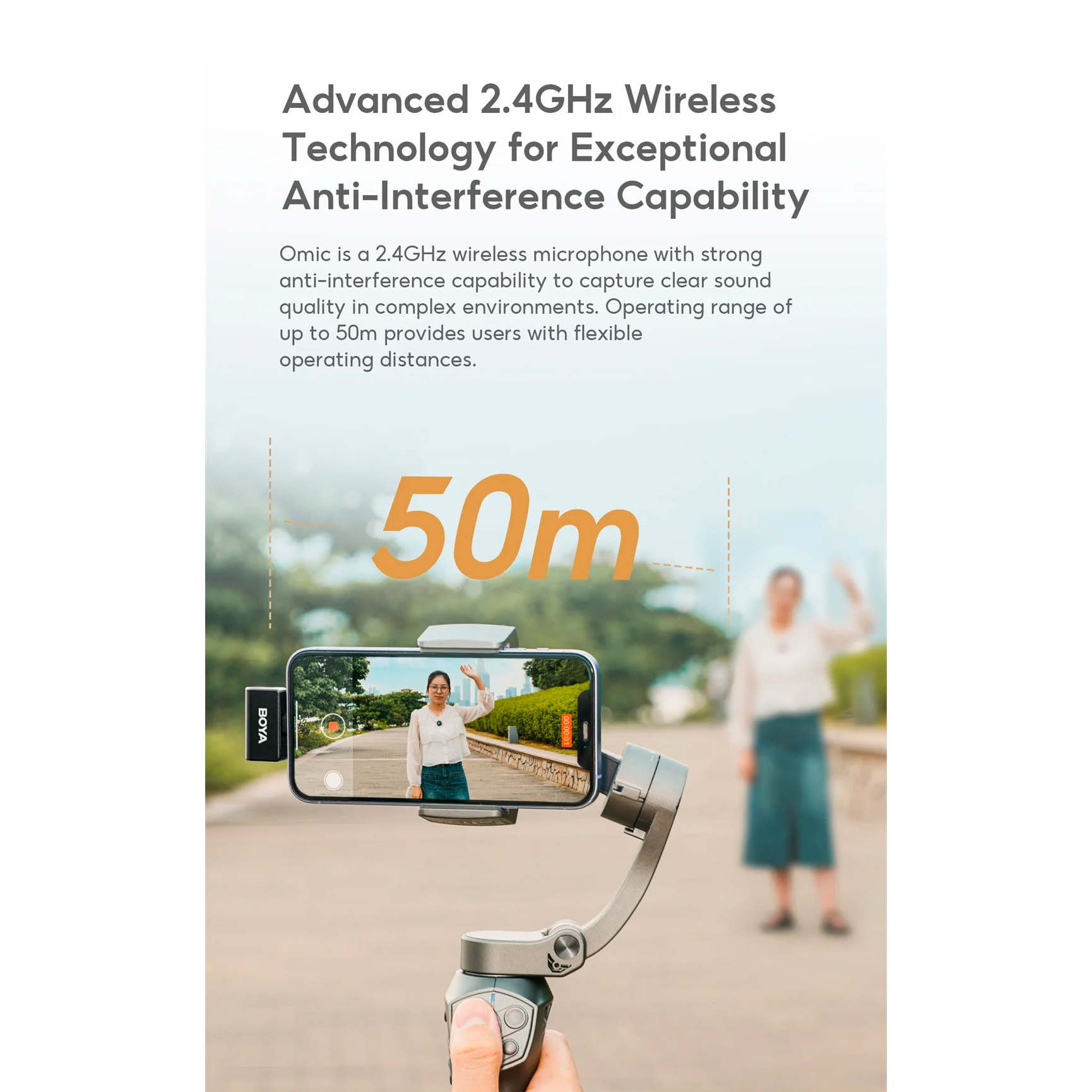 Бездротовий петличний мікрофон BOYA Omic-D Dual-Channel Stylish Wireless Microphone Black