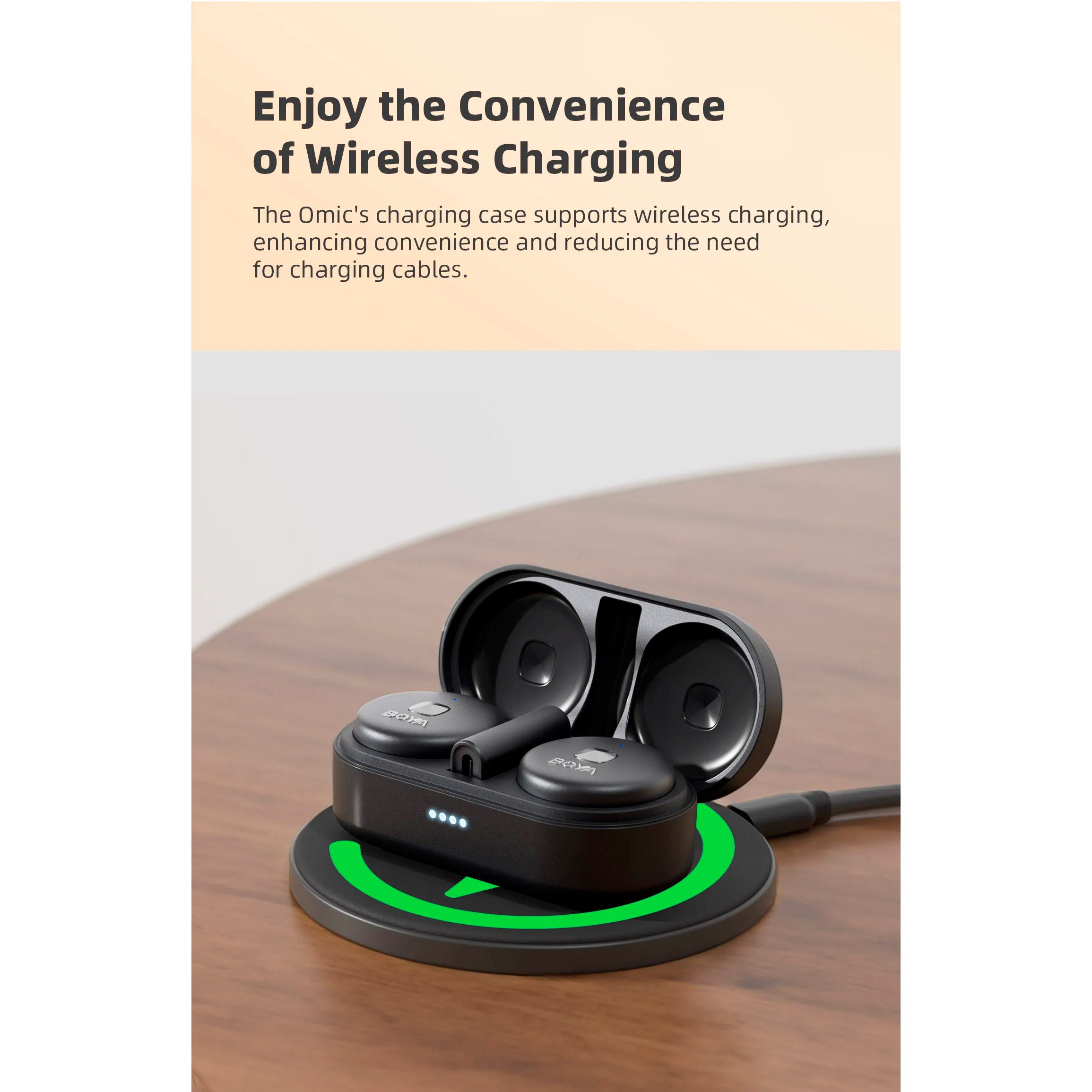 Бездротовий петличний мікрофон BOYA Omic-D Dual-Channel Stylish Wireless Microphone Black