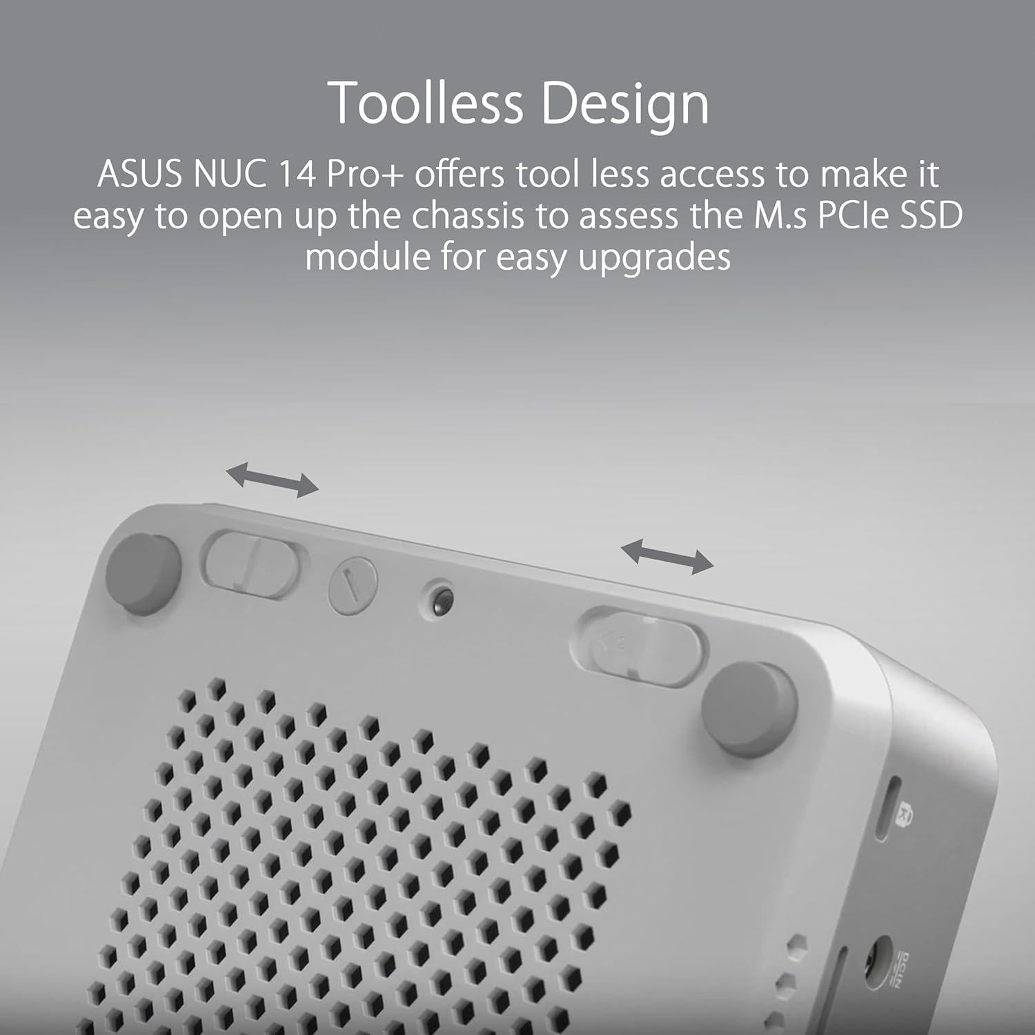 Неттоп ASUS NUC 14 Pro+ Kit NUC14RVSU7 w/EU cord (Ultra 7 155H 3.8GHz/noRAM/noHDD/WF6E/BT) (90AR0051-M000A0)