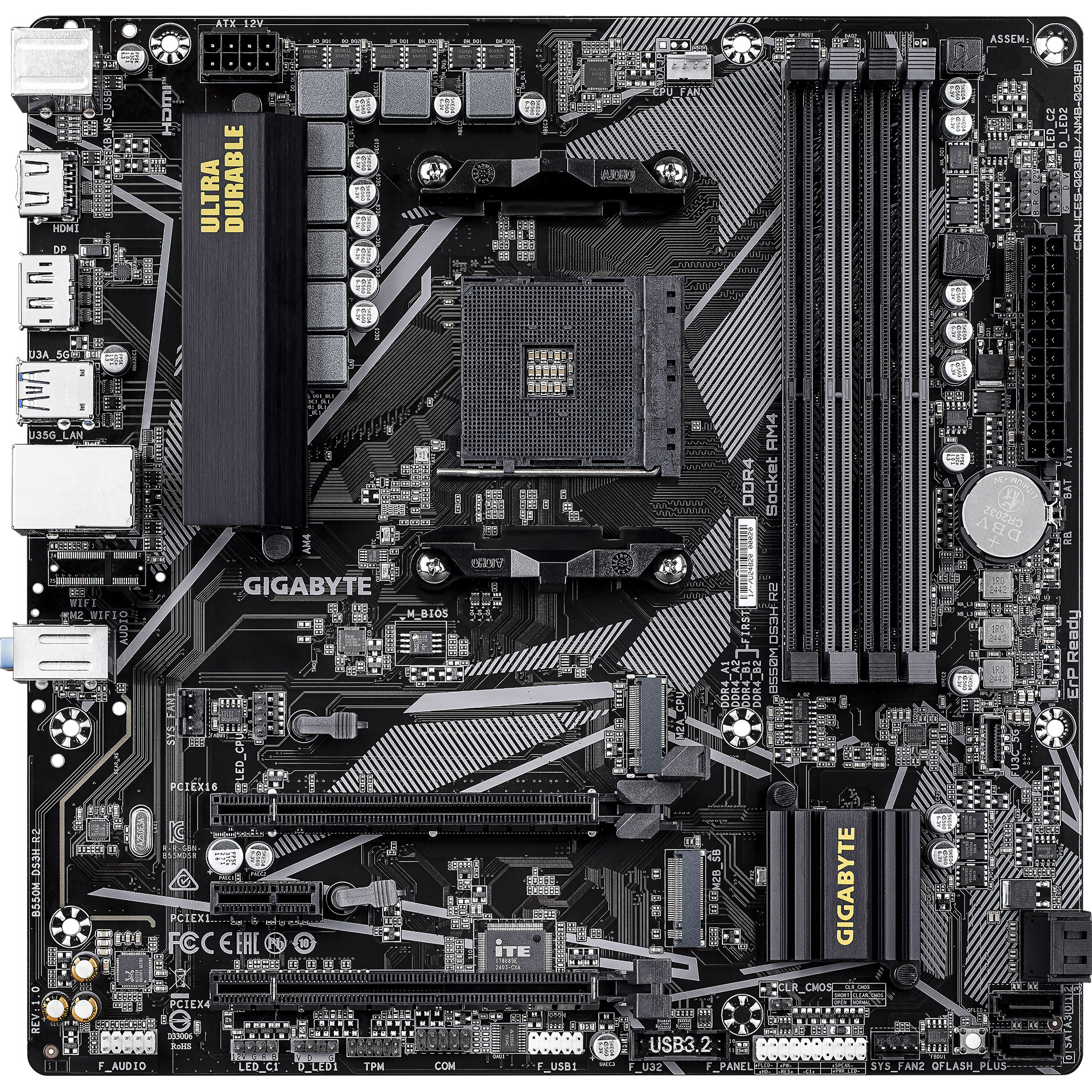 Материнская плата GIGABYTE B550M DS3H R2