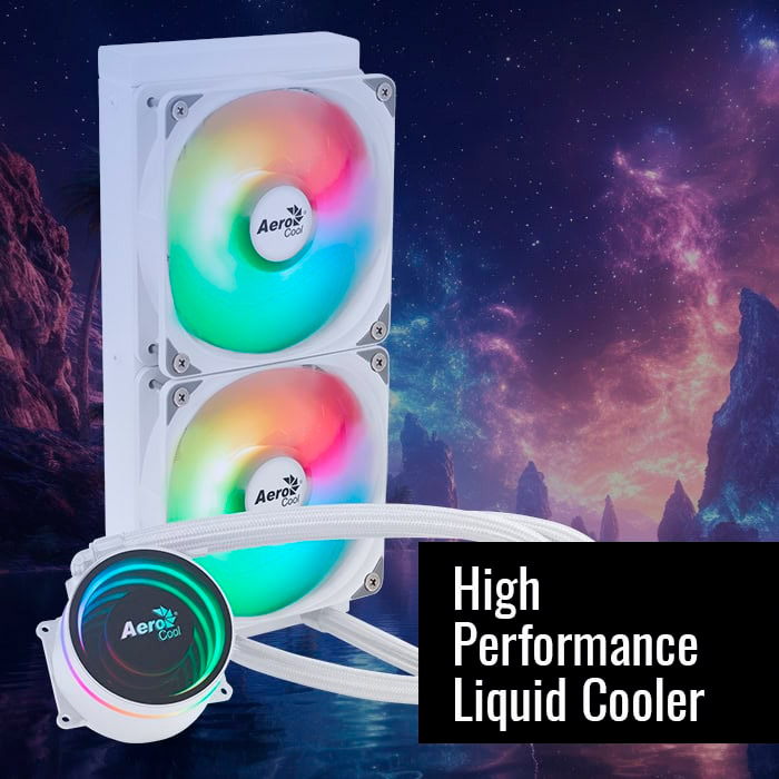 Система водяного охлаждения AEROCOOL Oasis L240 White (ACLA-OA24117.21)
