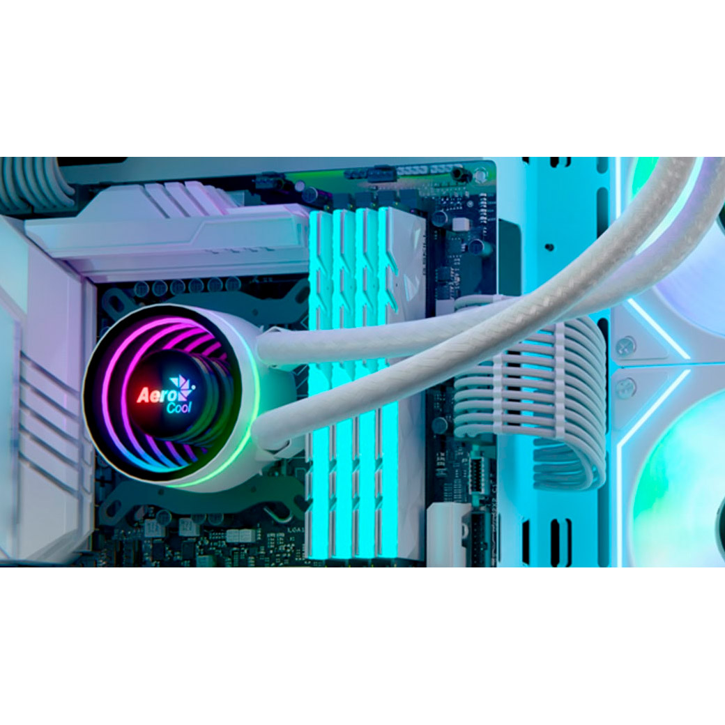 Система водяного охлаждения AEROCOOL Oasis L240 White (ACLA-OA24117.21)