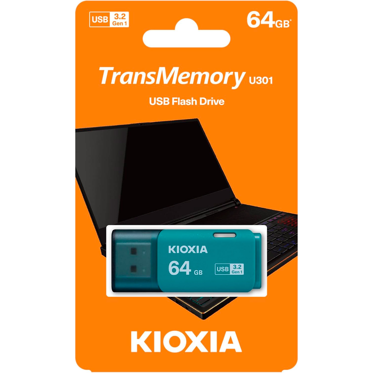 Флешка 64GB KIOXIA (Toshiba) TransMemory U301 USB 3.2 Light Blue (LU301L064GG4)