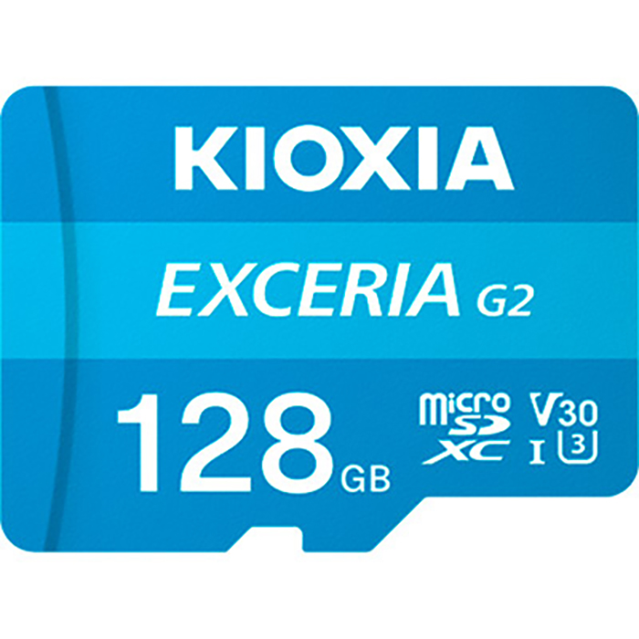 Карта пам'яті KIOXIA (Toshiba) microSDXC Exceria G2 128GB UHS-I U3 V30 A1 Class 10 + SD-adapter (LMEX2L128GG2)