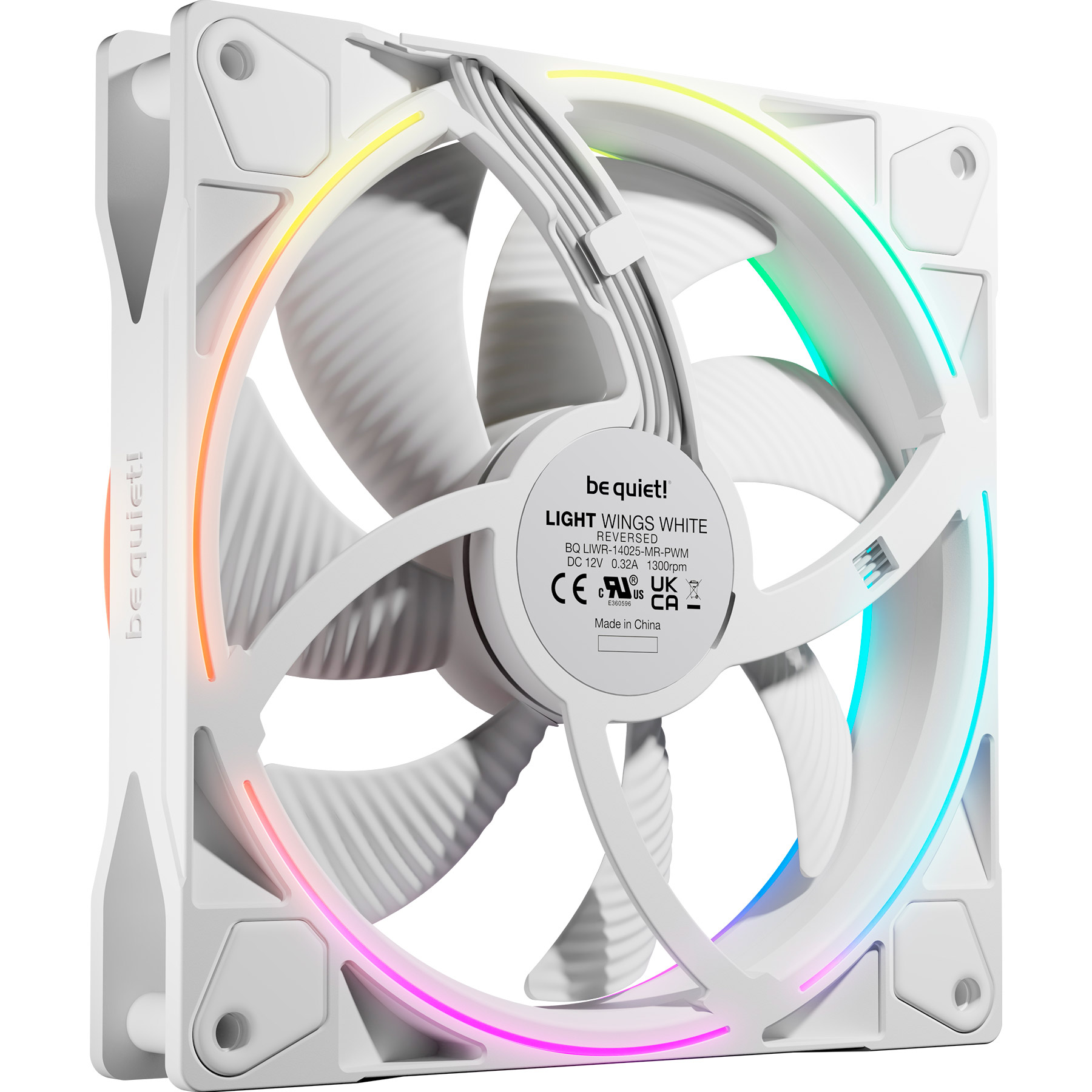 Вентилятор BE QUIET! Light Wings 140 PWM Reverse White (BL135)