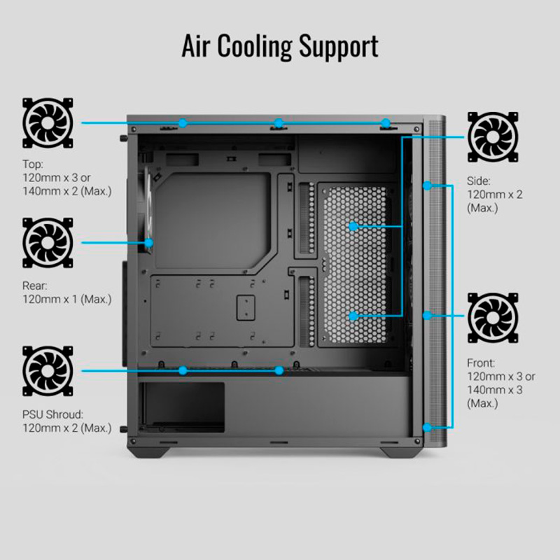 Корпус AEROCOOL D501A Black (ACCM-DS01043.11)