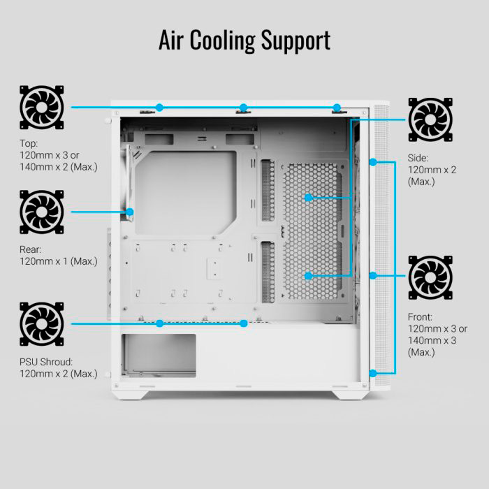 Корпус AEROCOOL D501A White (ACCM-DS01043.21)