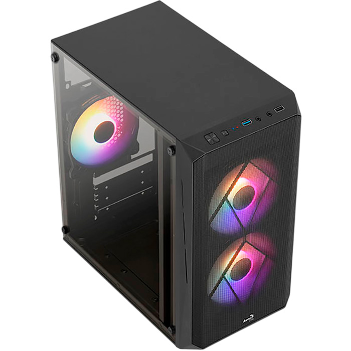 Корпус AEROCOOL CS-107 FRGB Black 600W (ACCX-PC14002.11)