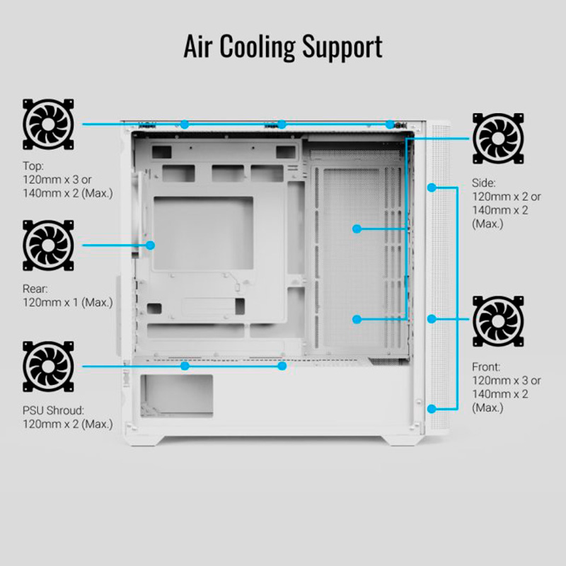 Корпус AEROCOOL D301A White (ACCS-DS03043.21)