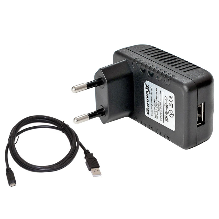 Зарядное устройство GRAND-X CH-935 1xUSB-A, 2A Black w/Micro-USB cable (CH-935UM)