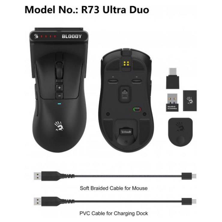 Мышь игровая A4TECH BLOODY R73 Ultra Duo Black