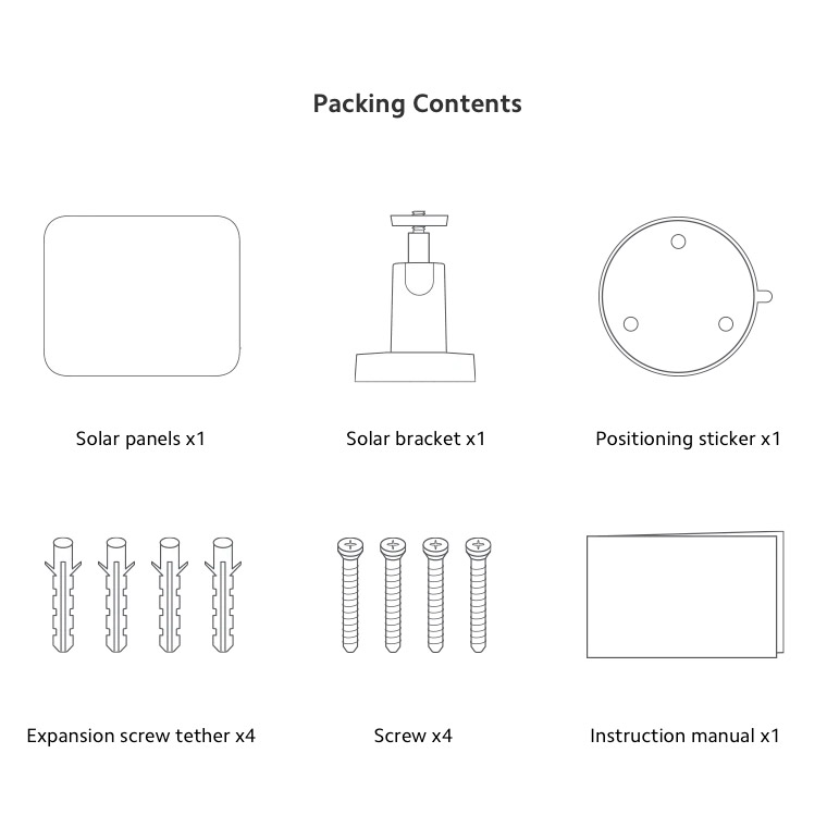 Солнечная панель XIAOMI Outdoor Camera Solar Panel BW Series