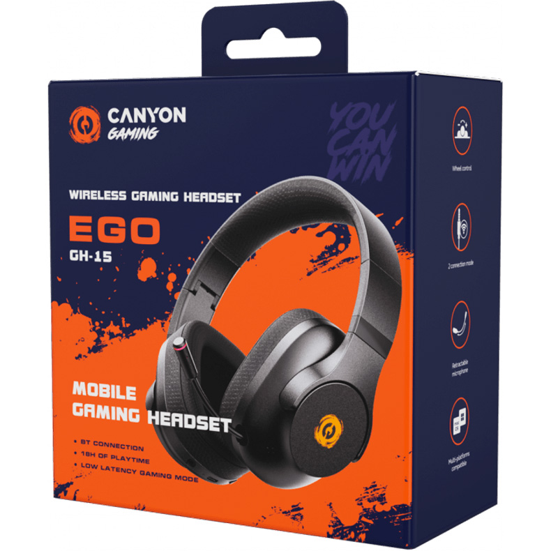 Наушники геймерские CANYON Ego GH-15 Black