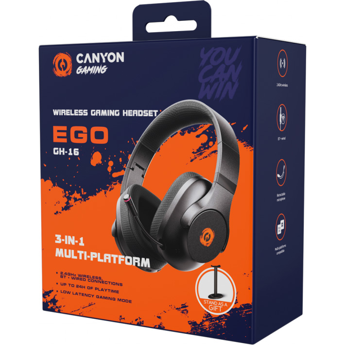 Наушники геймерские CANYON Ego GH-16 Black