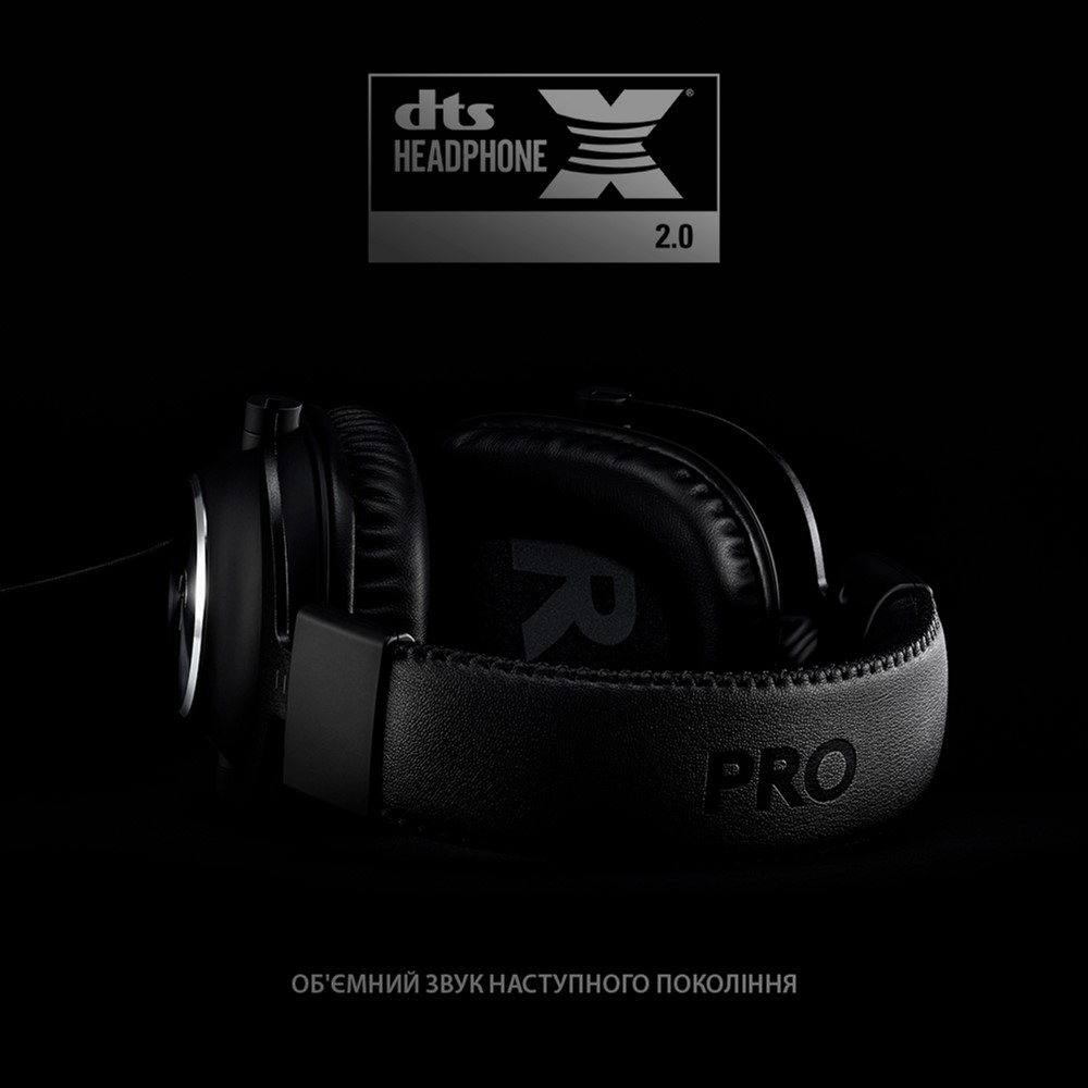 Навушники геймерскі LOGITECH G Pro X w/stand Black (991-000358)