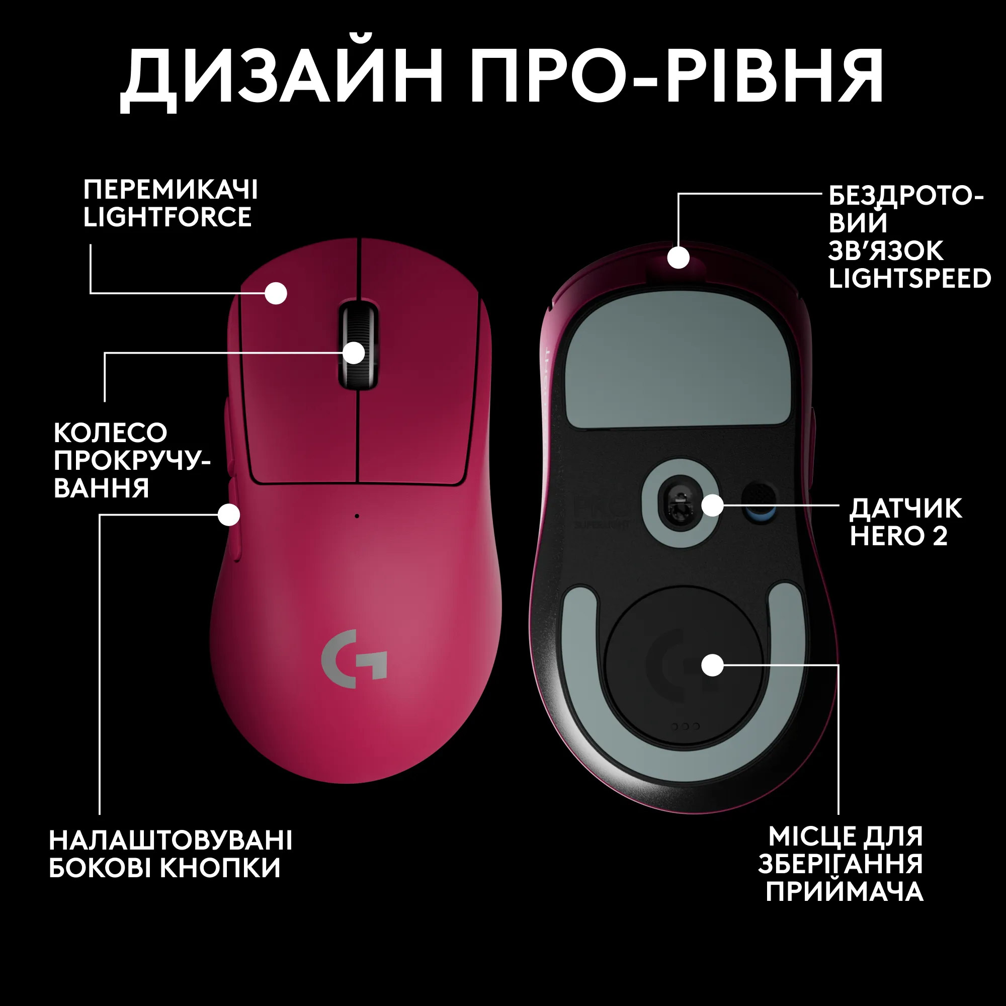 Миша ігрова LOGITECH G Pro X Superlight 2 DEX Pink (910-007373)