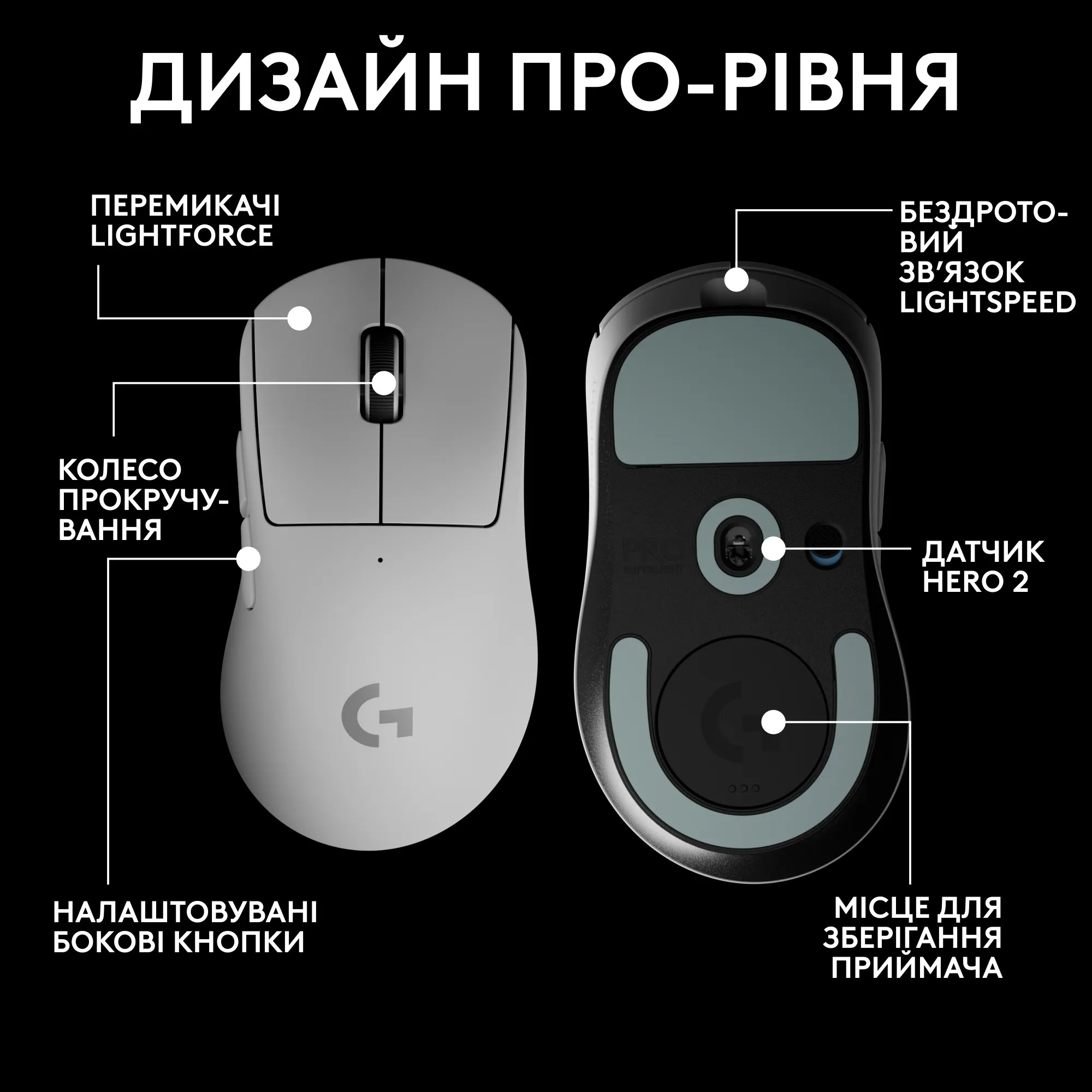 Миша ігрова LOGITECH G Pro X Superlight 2 DEX White (910-007365)