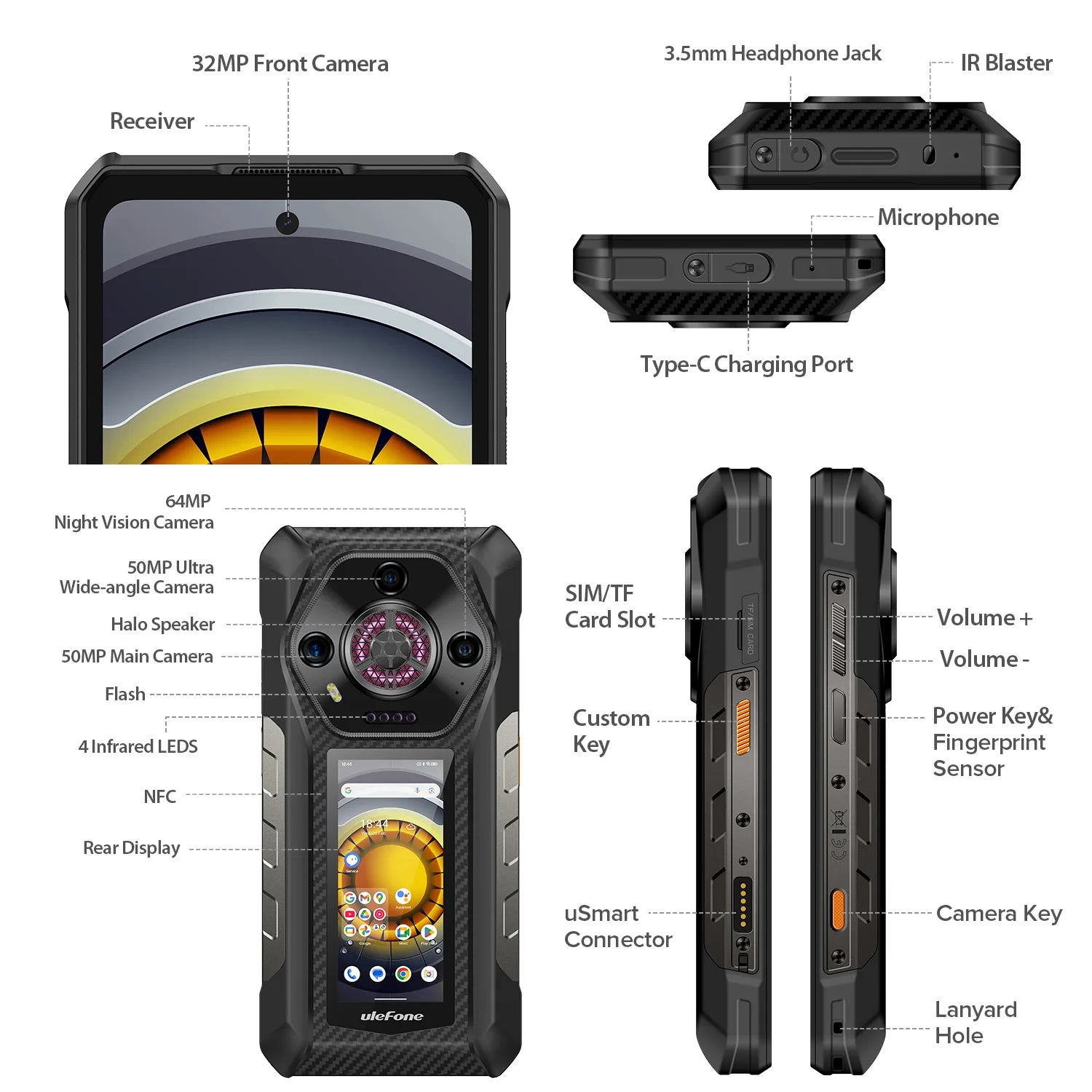 Смартфон ULEFONE Armor 30 Pro 16/512GB Magic Black