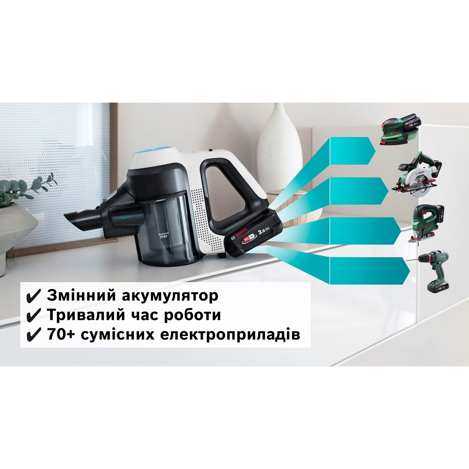 Пилосос BOSCH Unlimited 7 ProHygienic Aqua BCS712HYG5