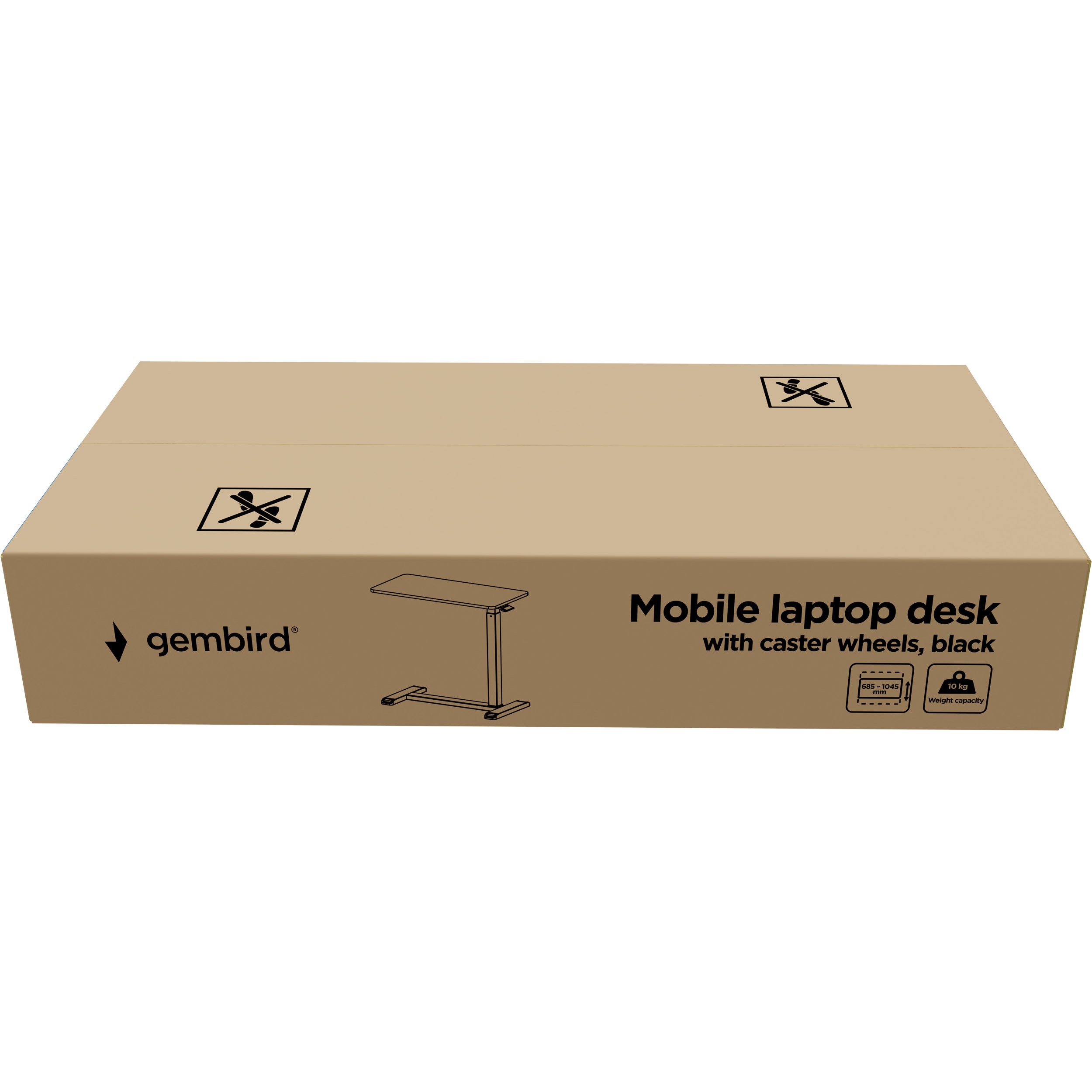 Столик мобильный GEMBIRD TVS-DESK-02-BK Black