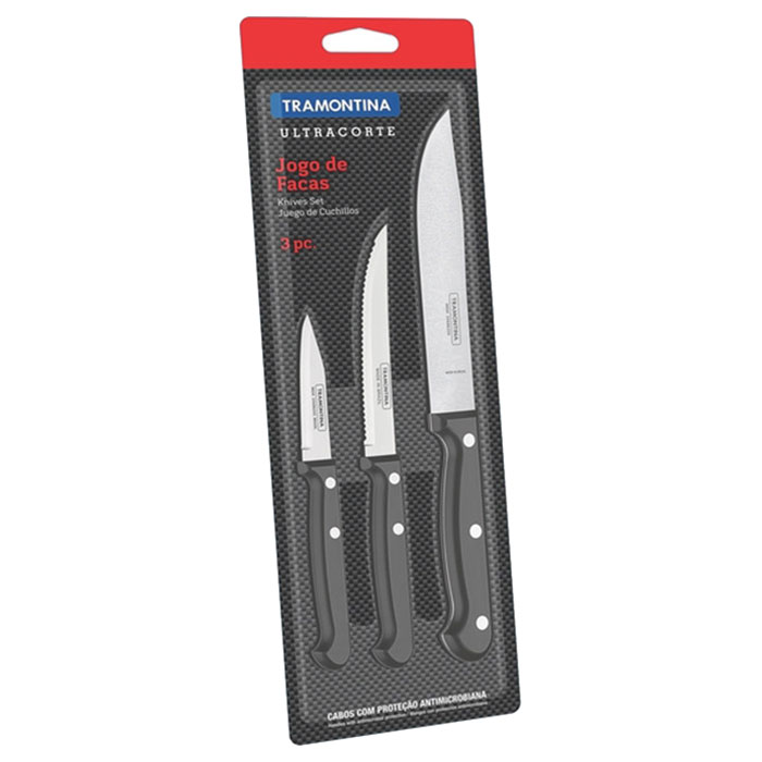 Набор кухонных ножей TRAMONTINA Ultracorte 3пр (23899/051)