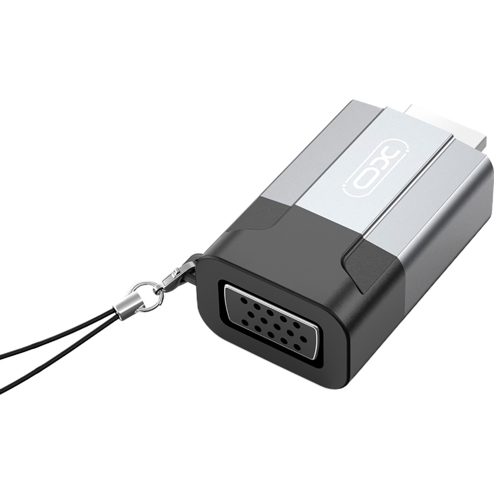 Адаптер XO GB014 HDMI - VGA Black/Gray