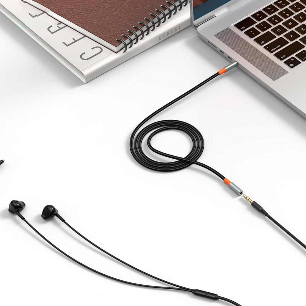 Кабель XO NB-R269B USB-C to 3.5mm 1м Black