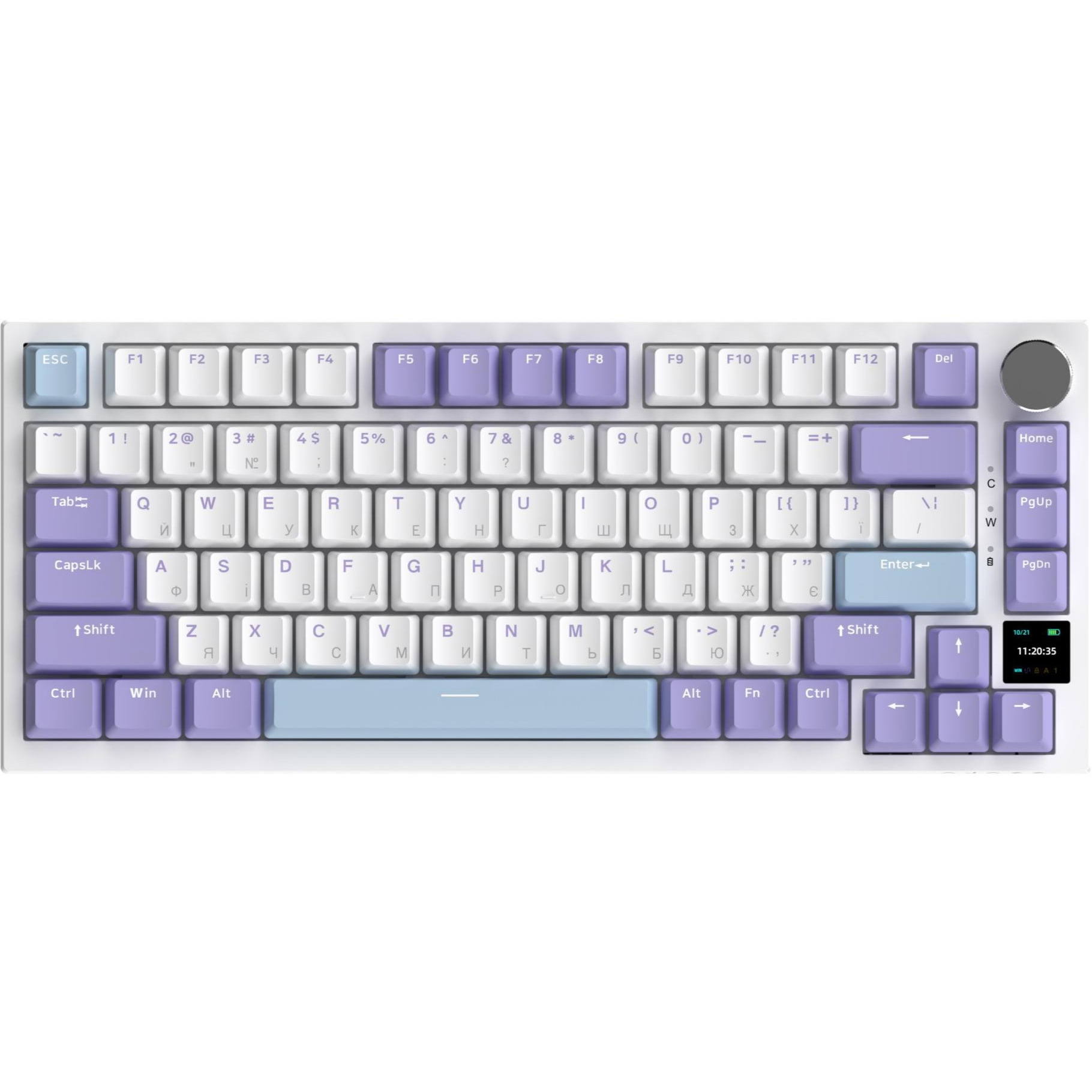 Клавіатура бездротова AJAZZ AK820 Pro Flying Fish Switch White
